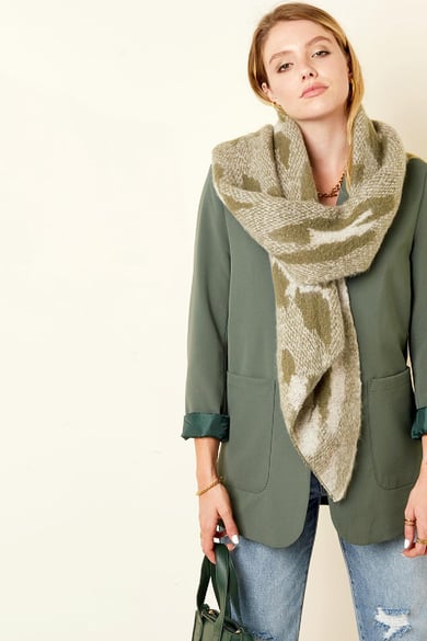 Wintersjaal Camel Polyester h5 Afbeelding2